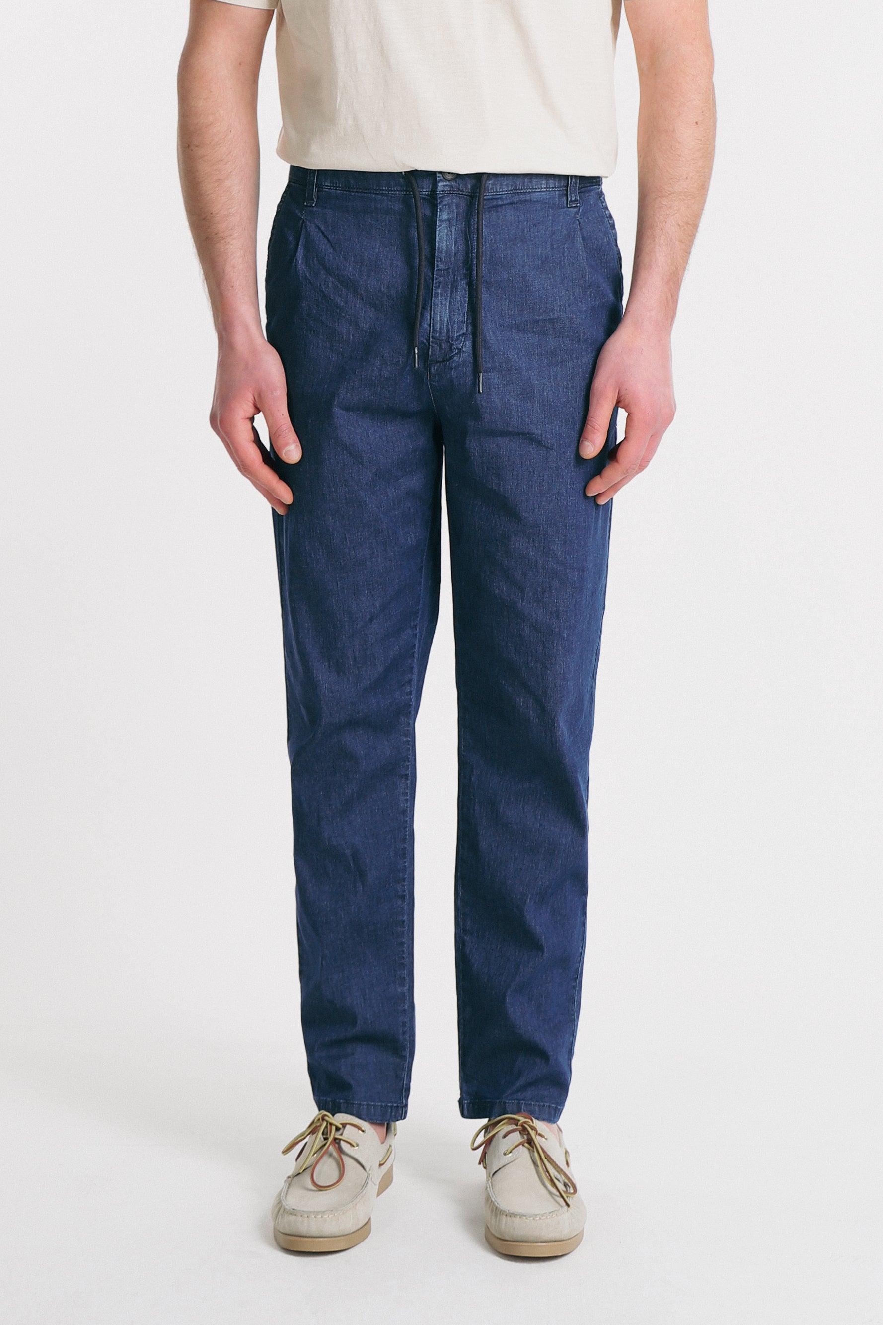 PANTALONE IN DENIM LEGGERO BLEU