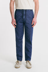 PANTALONE IN DENIM LEGGERO BLEU