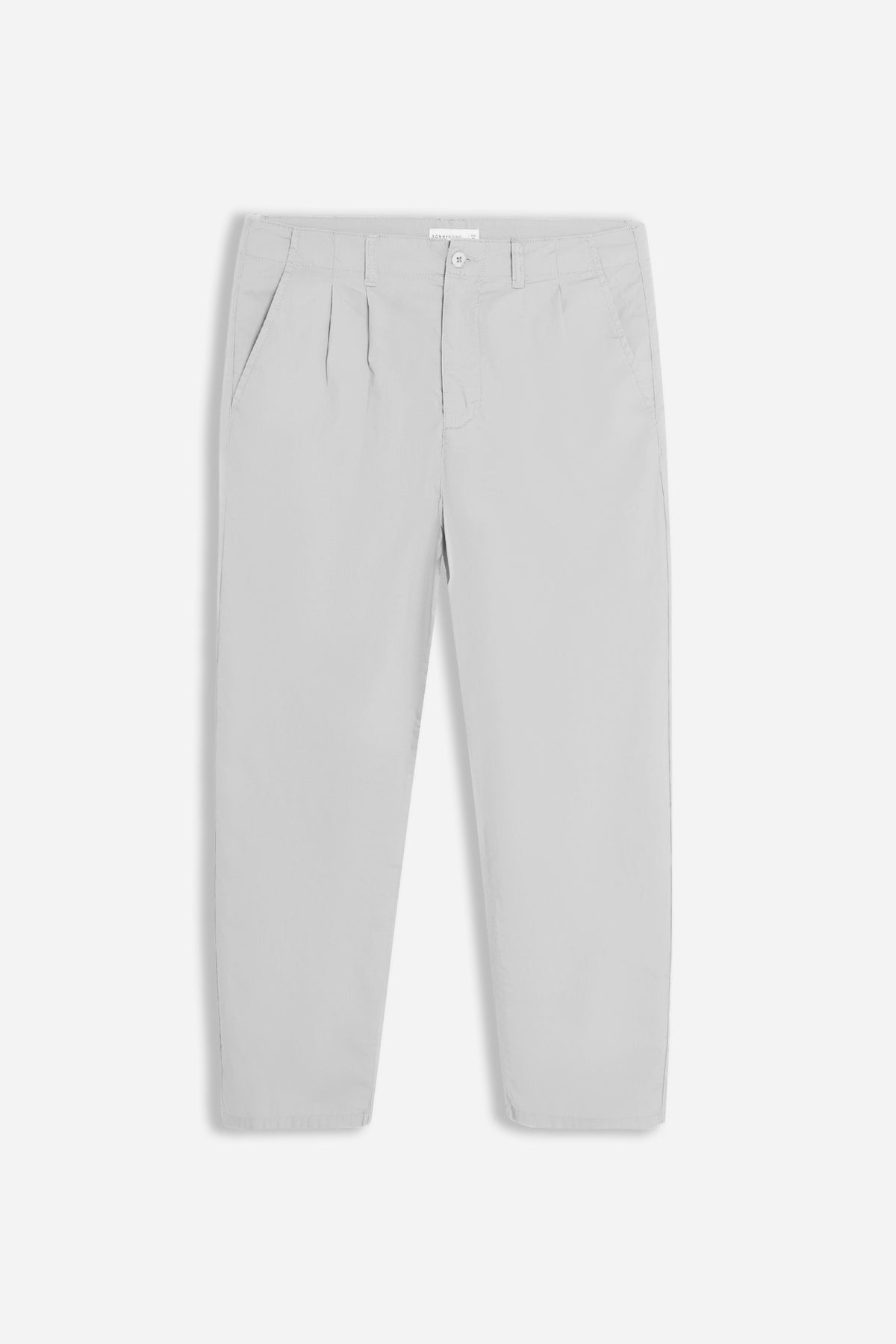 PANTALONE CHINO DOPPIA PENCE GRIGIO GHIACCIO
