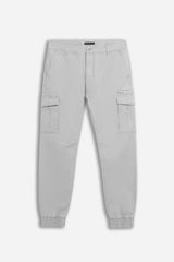 PANTALONE CARGO BASIC GRIGIO CHIARO