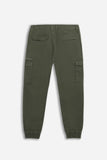 PANTALONE CARGO BASIC VERDE MILITARE - Sonnybono