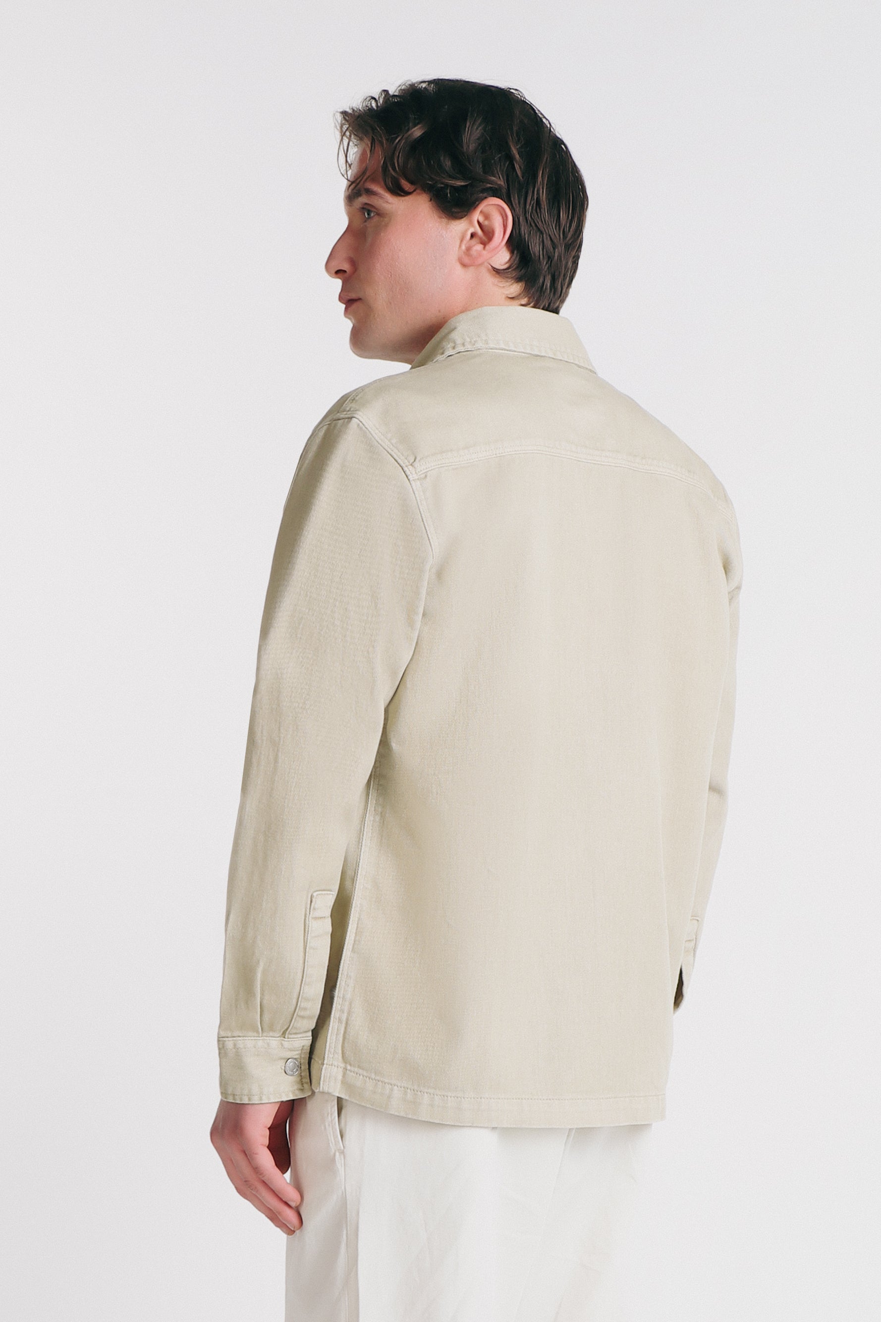 OVERSHIRT IN COTONE BEIGE