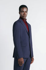 GIACCA DA ABITO A QUADRI BLEU