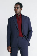 GIACCA DA ABITO A QUADRI BLEU