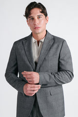 GIACCA DA ABITO A QUADRI GRIGIO