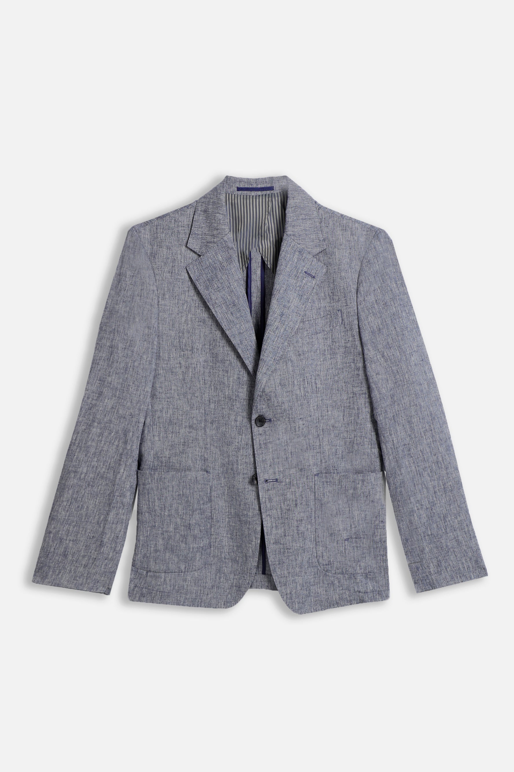 GIACCA IN MISTO LINO BLEU