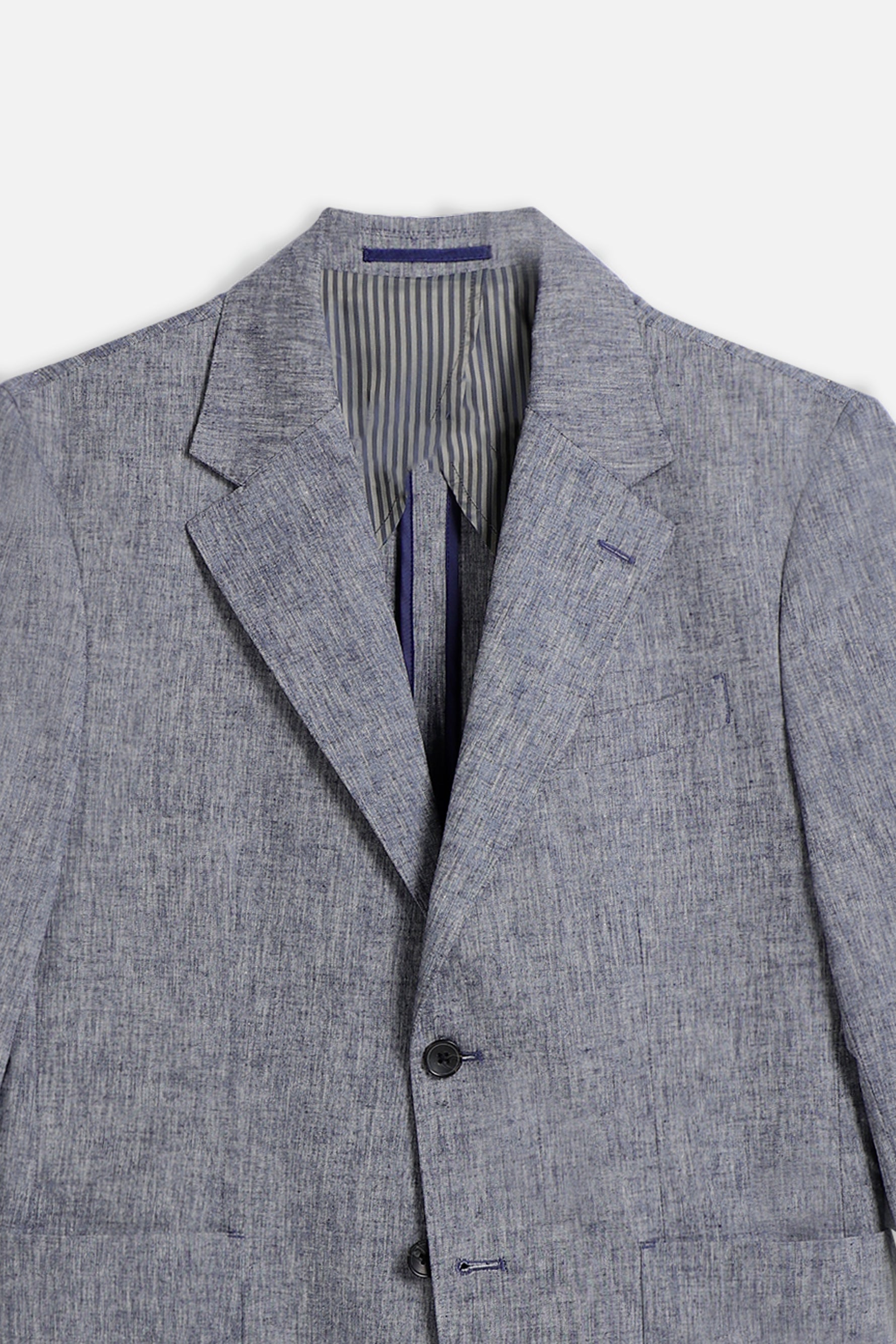 GIACCA IN MISTO LINO BLEU