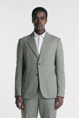 GIACCA IN MISTO LINO VERDE MILITARE