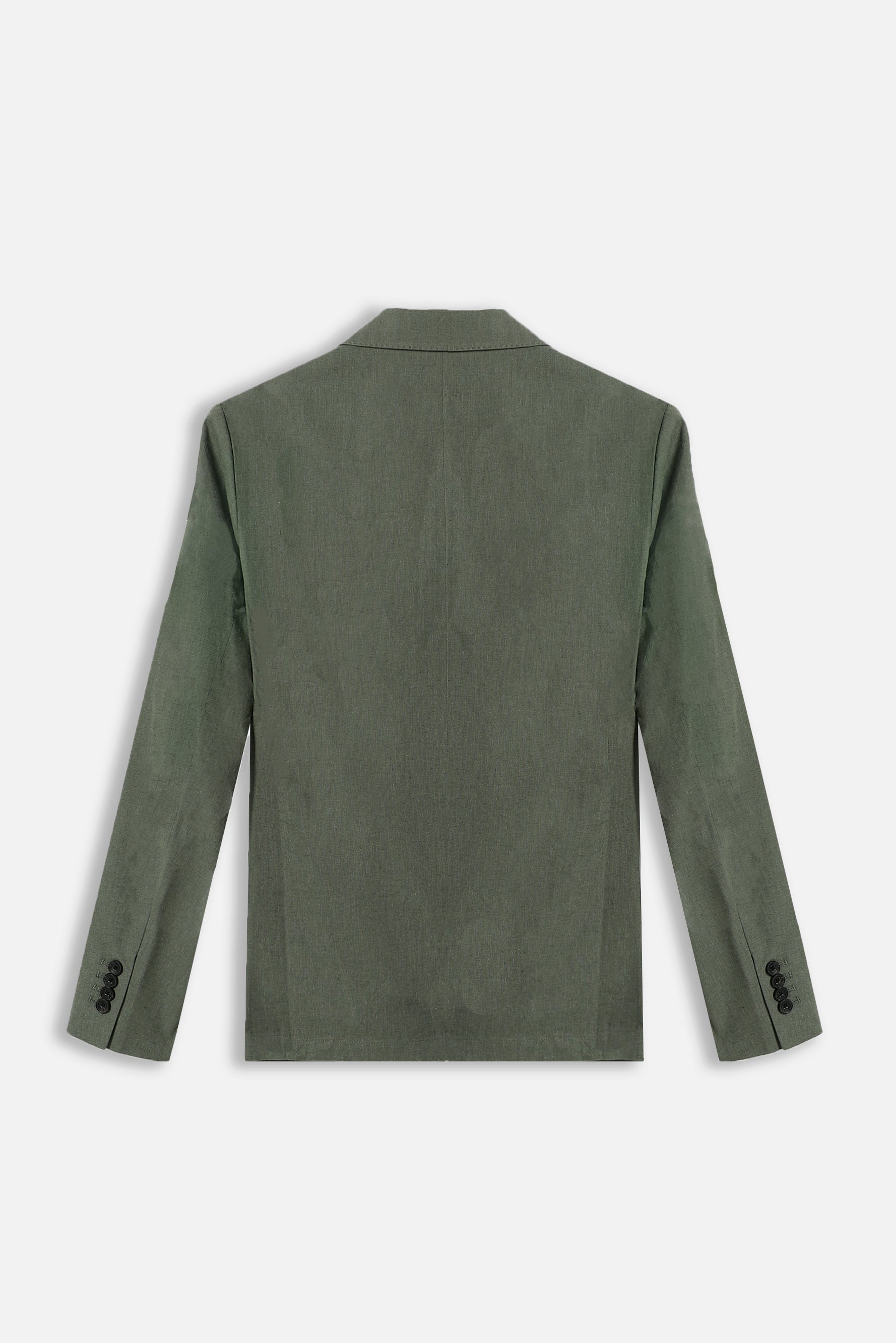 GIACCA IN MISTO LINO VERDE MILITARE