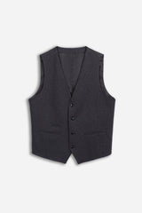 GILET IN PUNTO MILANO F ANTRACITE