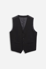 GILET IN PUNTO MILANO NERO