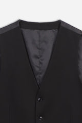 GILET IN PUNTO MILANO NERO