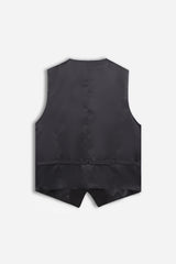 GILET IN PUNTO MILANO NERO