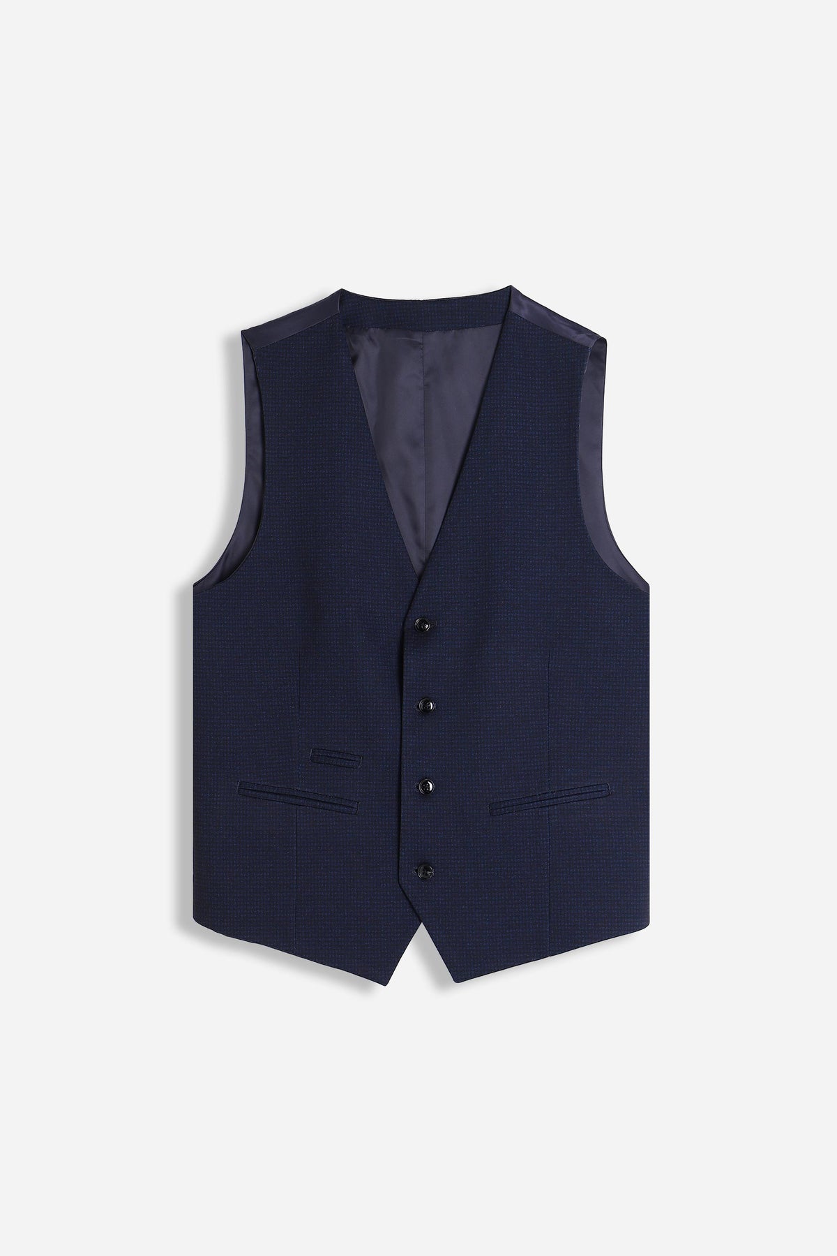 Gilet uomo in punto Milano blu regular fit Sonny Bono vista frontale