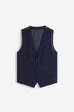 Gilet uomo in punto Milano blu regular fit Sonny Bono vista frontale