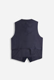 Gilet uomo punto Milano blu vista posteriore