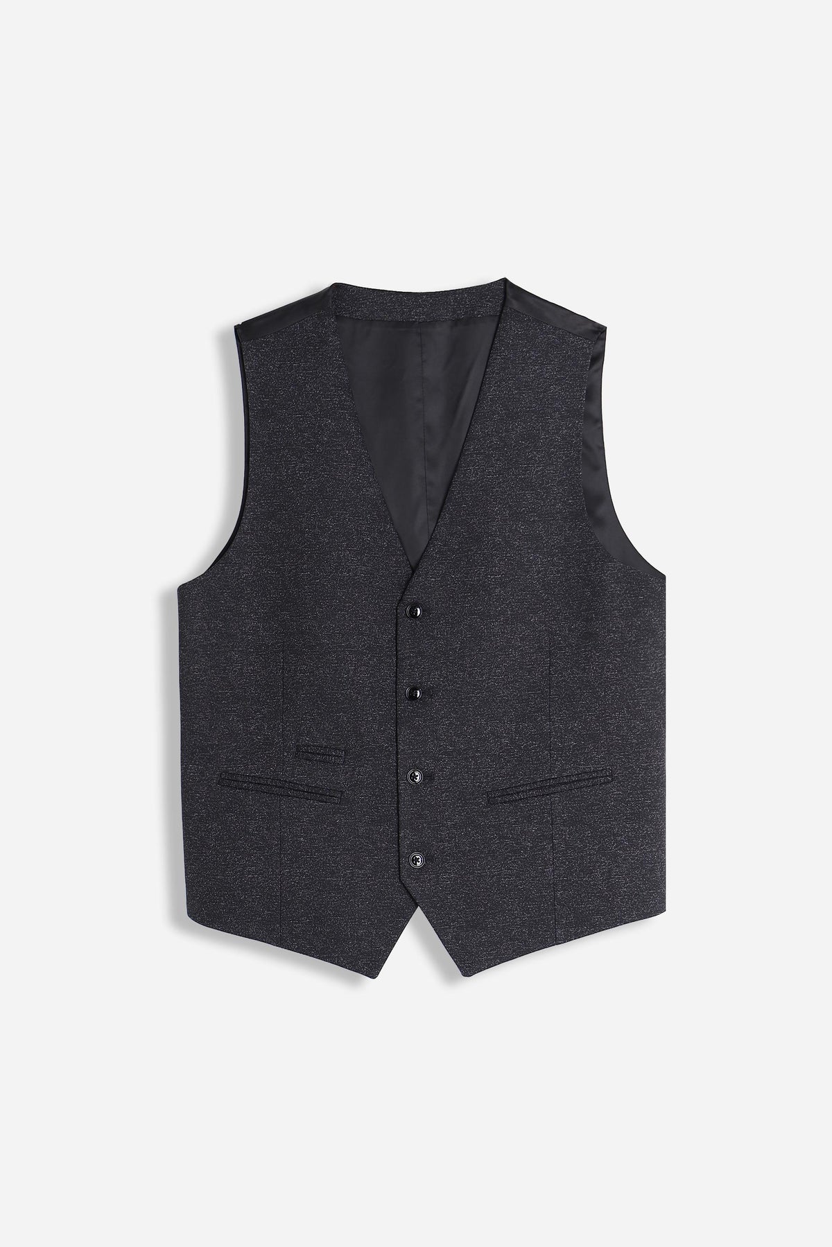 Gilet uomo in punto Milano nero regular fit Sonny Bono vista frontale