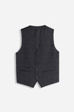 Gilet uomo in punto Milano nero regular fit Sonny Bono vista frontale