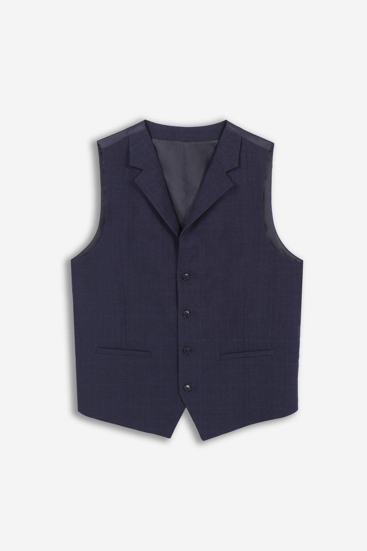 GILET FANTASIA QUADRI BLEU