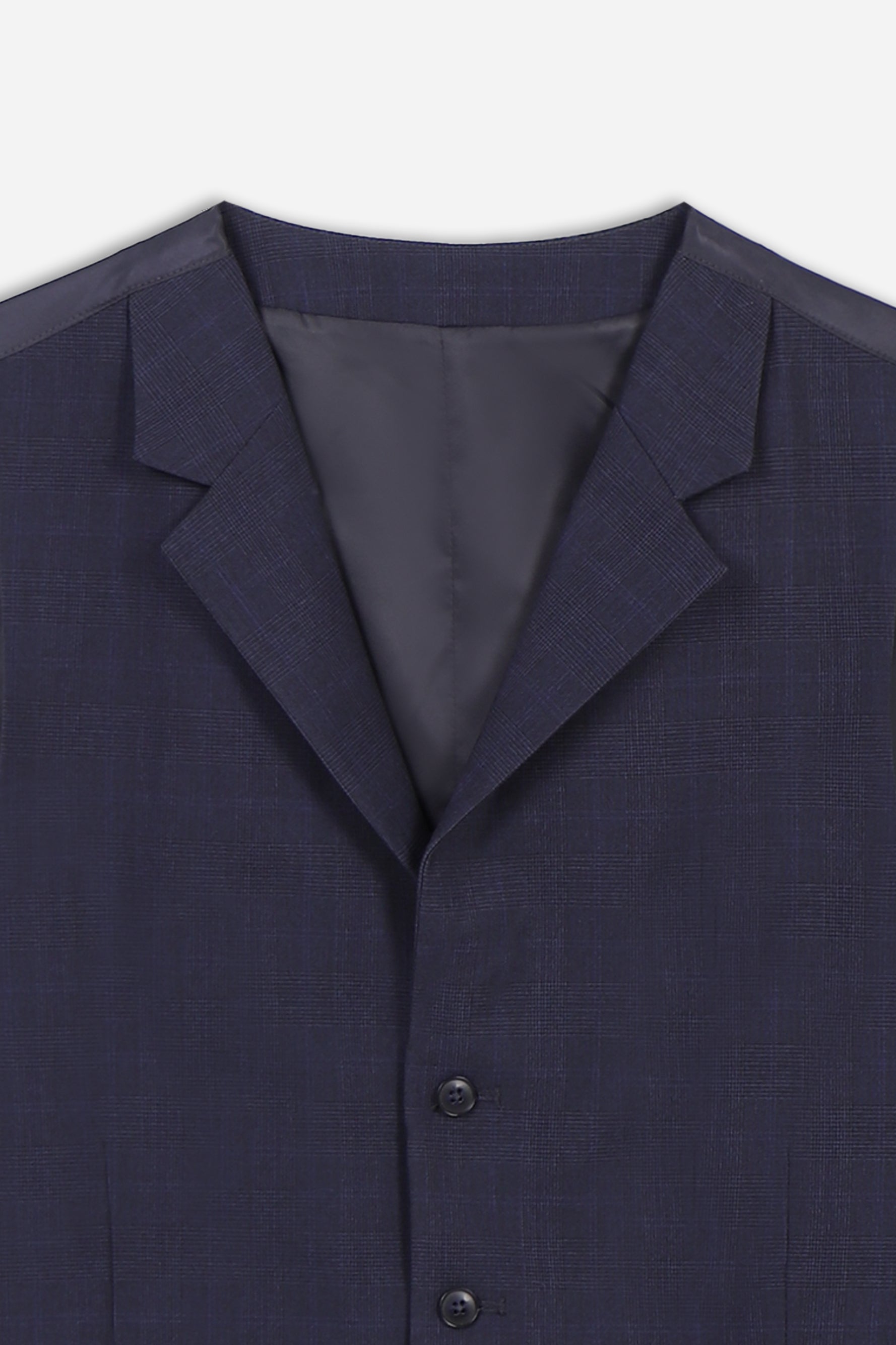 GILET FANTASIA QUADRI BLEU