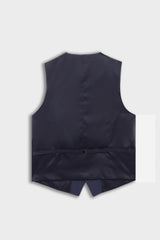 GILET FANTASIA QUADRI BLEU
