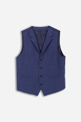 GILET FANTASIA QUADRI BLUETTE
