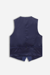 GILET FANTASIA QUADRI BLUETTE