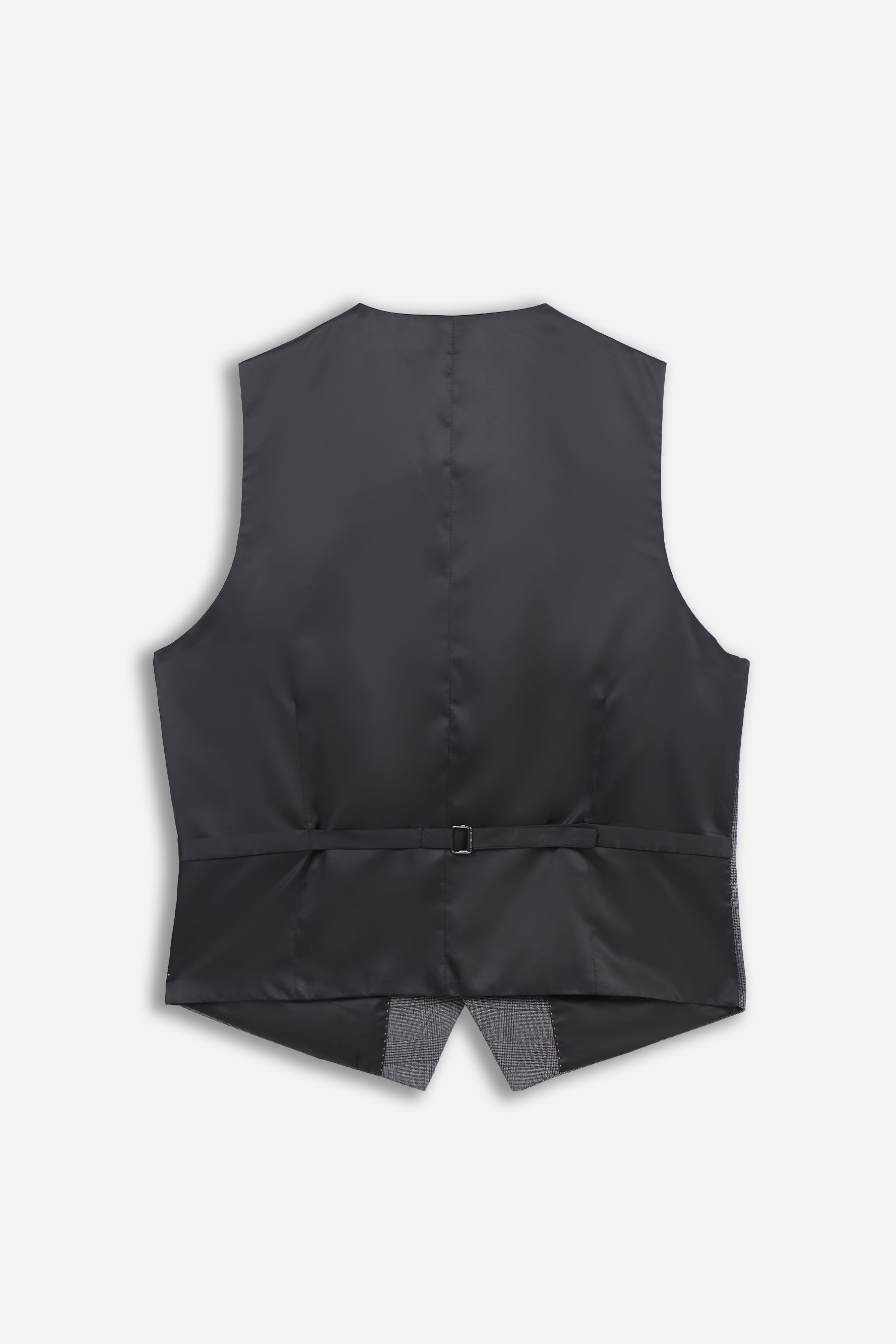 GILET FANTASIA QUADRI GRIGIO