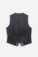GILET FANTASIA QUADRI GRIGIO