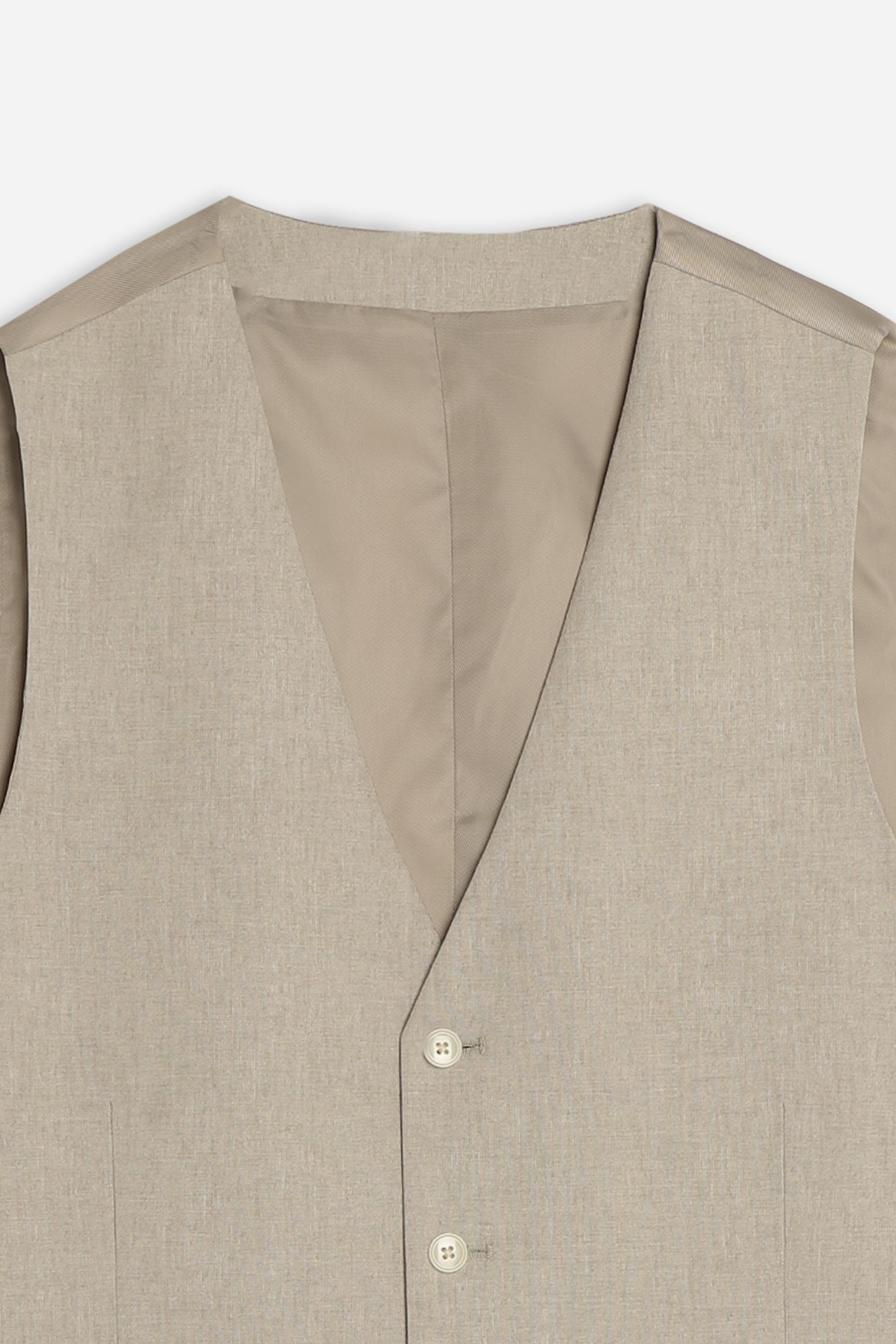 GILET IN PUNTO MILANO BEIGE