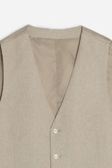 GILET IN PUNTO MILANO BEIGE