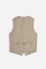 GILET IN PUNTO MILANO BEIGE