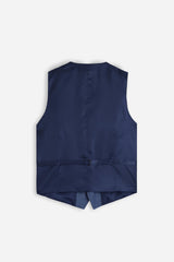 GILET IN PUNTO MILANO BLEU