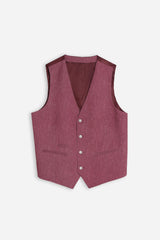 GILET IN PUNTO MILANO ROSSO