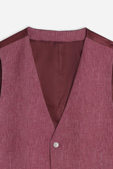 GILET IN PUNTO MILANO ROSSO