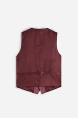 GILET IN PUNTO MILANO ROSSO