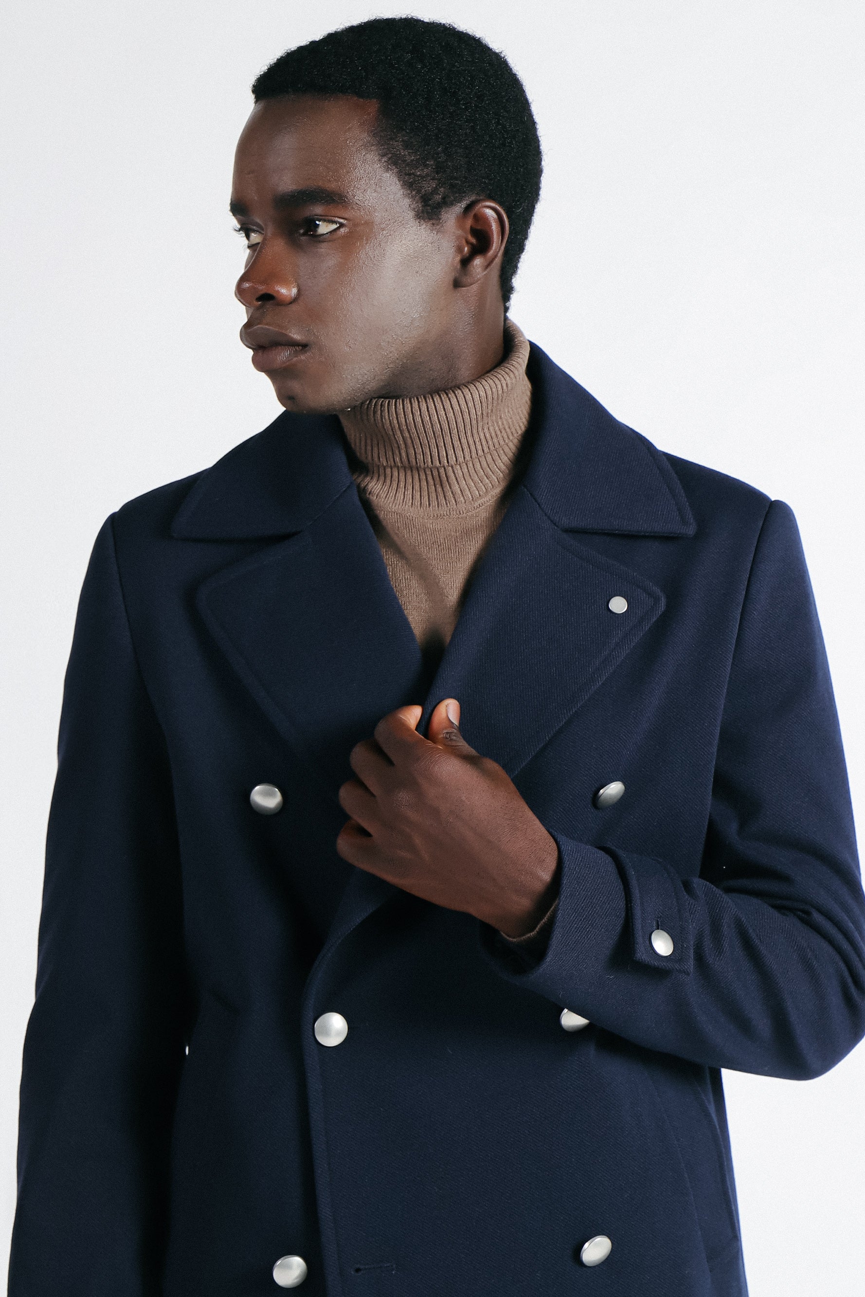 CAPPOTTO DOPPIO PETTO BLEU - Sonnybono