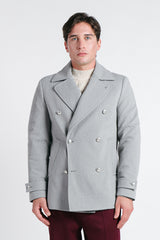 CAPPOTTO DOPPIO PETTO GRIGIO CHIARO - Sonnybono