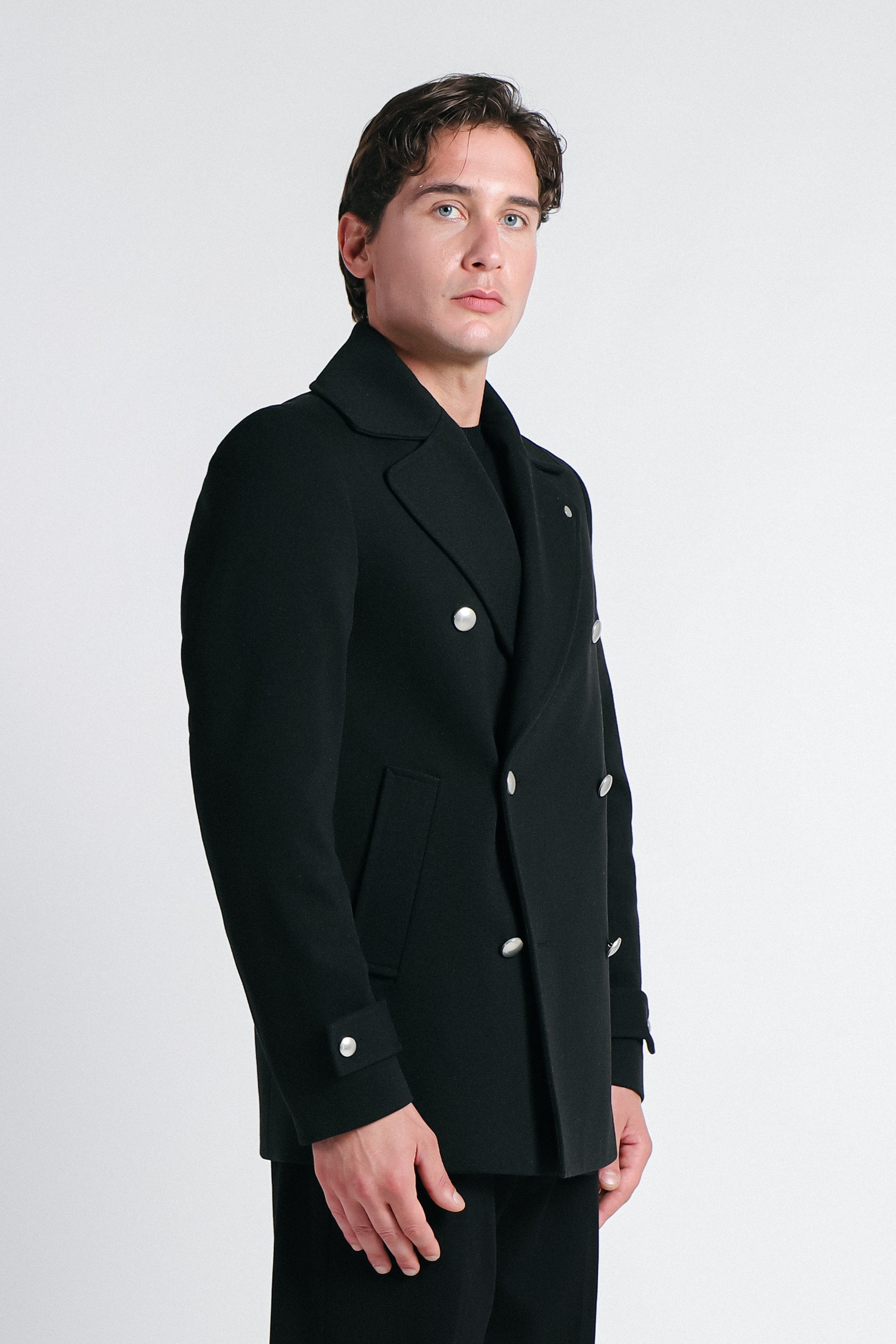 CAPPOTTO DOPPIO PETTO NERO - Sonnybono