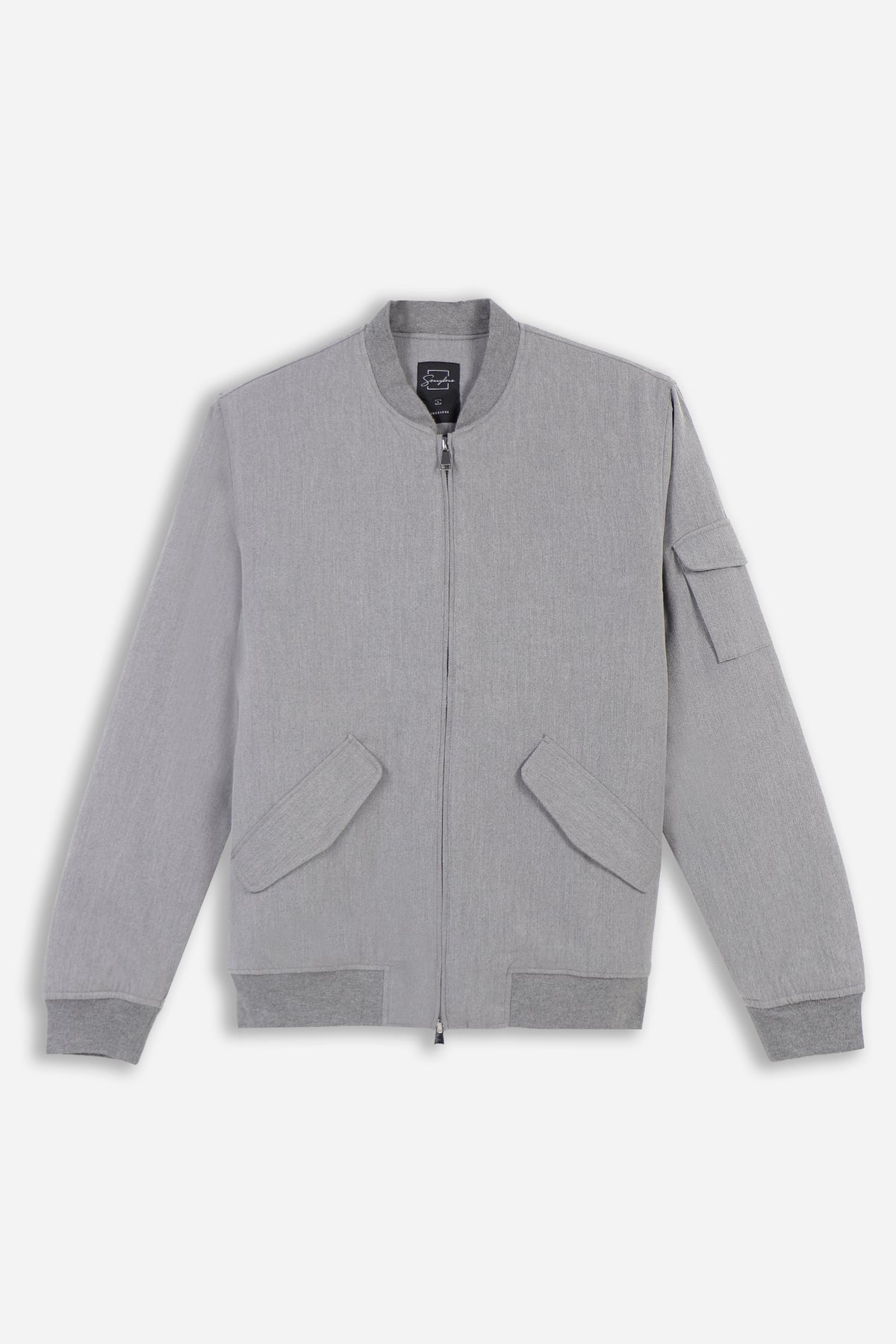 GIUBBOTTO BOMBER IMBOTTITO GRIGIO CHIARO