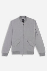 GIUBBOTTO BOMBER IMBOTTITO GRIGIO CHIARO