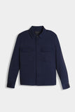 Overshirt uomo blu con tasche frontali Sonny Bono vista frontale