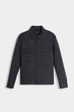 Overshirt uomo nera con tasche frontali Sonny Bono vista frontale