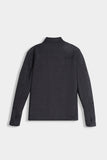 Overshirt uomo nera dalla vestibilità morbida vista posteriore