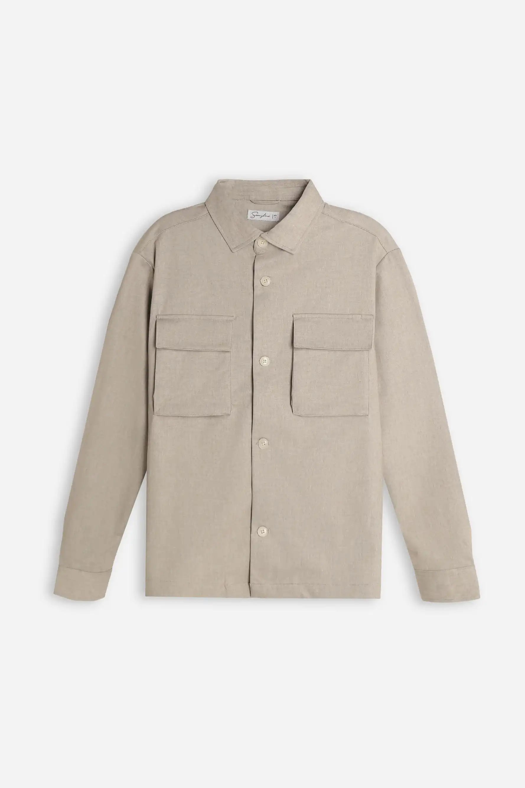 OVERSHIRT IN PUNTO MILANO BEIGE - Sonnybono