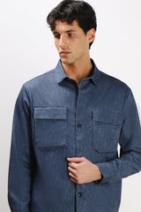 OVERSHIRT IN PUNTO MILANO BLEU
