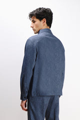 OVERSHIRT IN PUNTO MILANO BLEU