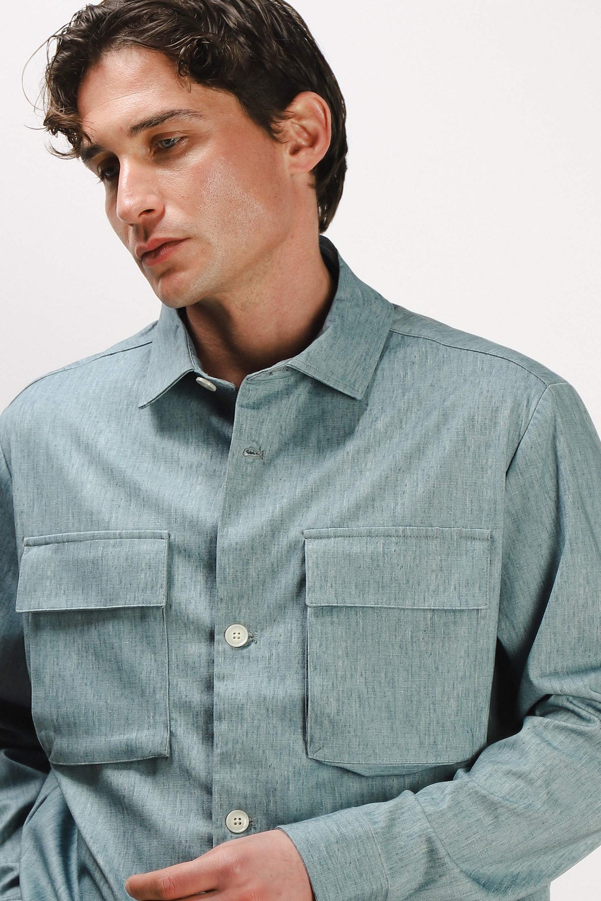 OVERSHIRT IN PUNTO MILANO VERDE