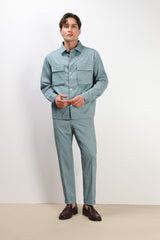 OVERSHIRT IN PUNTO MILANO VERDE