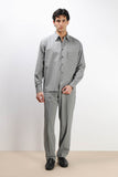OVERSHIRT FANTASIA A RIGHE GRIGIO